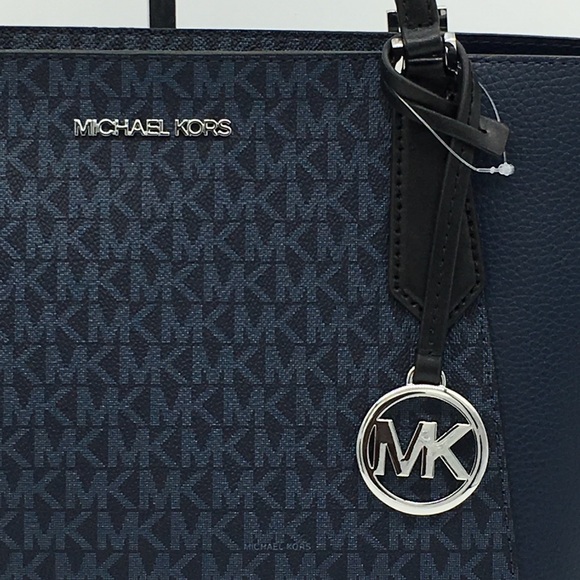MICHAEL KORS KIMBERLY SM BONDED TOTE NAVY MULTI - Picture 12 of 14